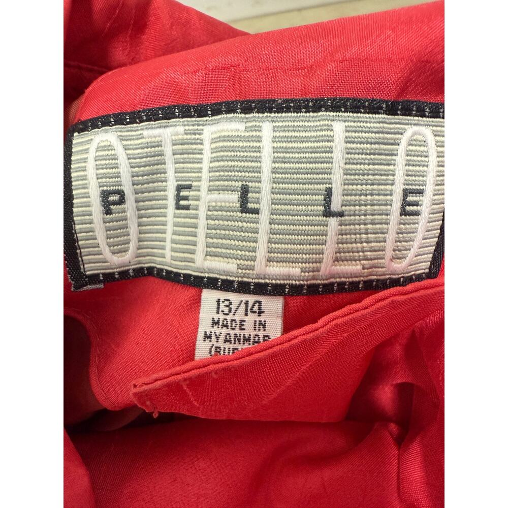 VTG 90s OTELLO PELLE Womens 13/14 Rainwear Parka Jacket Hot Pink Coat Button - Picture 3 of 5